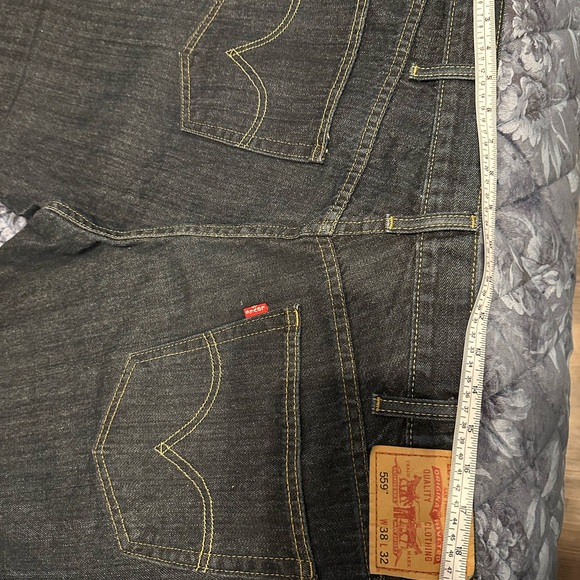 Levi's 559 Dark Gray Relaxed Men's Jeans - Picture 8 of 9